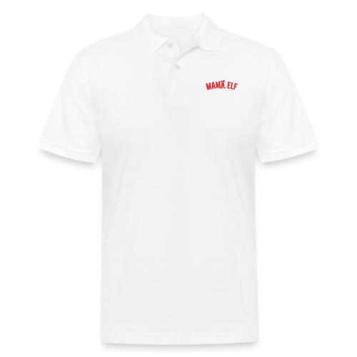 Mama Elf in Red - Men's Pique Polo Shirt