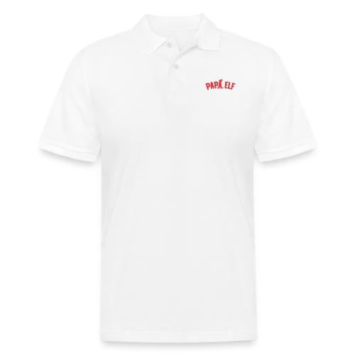 Papa Elf in Red - Men's Pique Polo Shirt