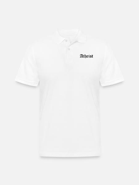 Atheist - Men's Pique Polo Shirt - white