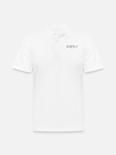 Hustle, Humble. - Men's Pique Polo Shirt - white