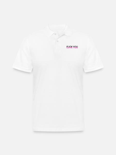 Fuck You - Love You - Men's Pique Polo Shirt - white