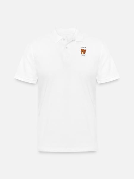 Squirrel of Judgement - Men's Pique Polo Shirt - white
