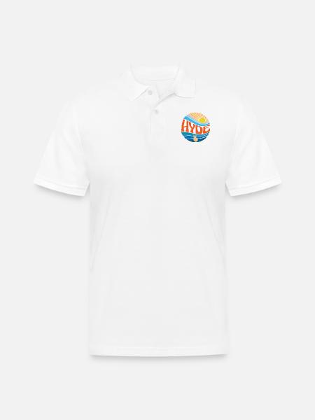 Hyde Shirt Vintage Sunset Hyde Groovy Tie Dye - Men's Pique Polo Shirt - white