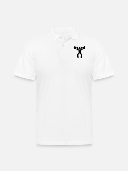 weightlifting - Men's Pique Polo Shirt - white