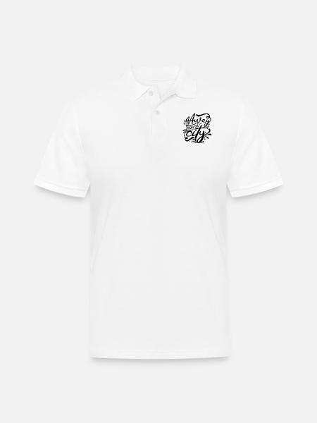 Away From The City - Men's Pique Polo Shirt - white