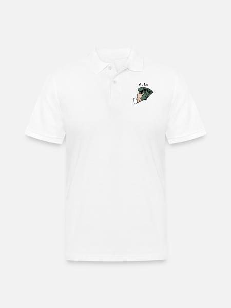 Mule Mula - Men's Pique Polo Shirt - white