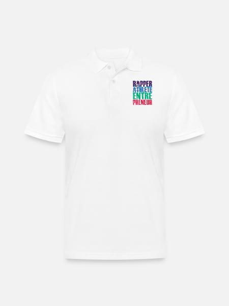 Rapper Athlete Entrepreneur 24 - Men's Pique Polo Shirt - white