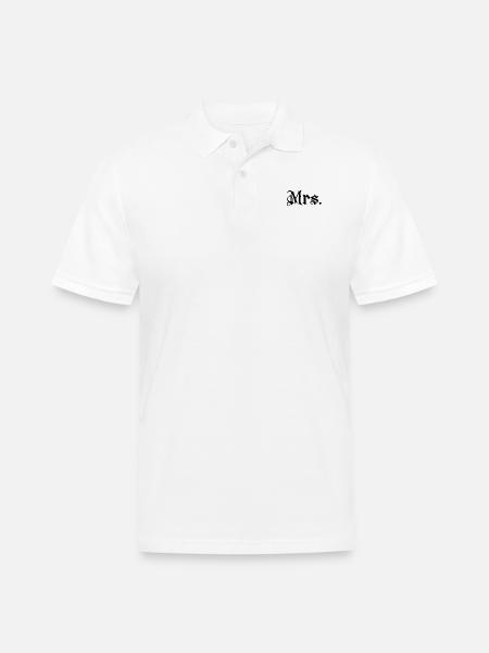 Gladditudes Mrs tattoo style - Men's Pique Polo Shirt - white