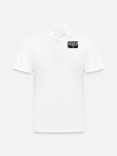 Dual Screen Flight Deck - Men's Pique Polo Shirt - white