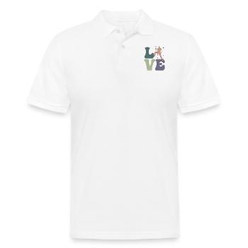 LOVE Wall Climbing Indoor Wall Climber Bouldering - Men's Pique Polo Shirt - white - Front