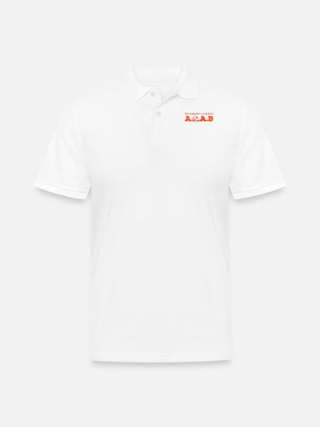 All communists are bastards A C A B - Men's Pique Polo Shirt - white