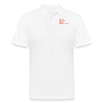 Bench deadlift squat military press - Men's Pique Polo Shirt - white - Front