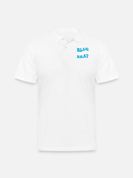 Blue Collar Brat 6 - Men's Pique Polo Shirt - white