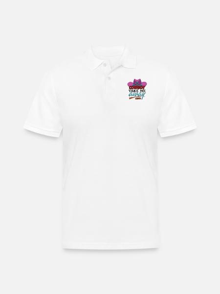 Cowboy Take Me Away - Men's Pique Polo Shirt - white