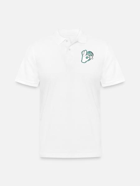Sleek & Stylish: That's OK™ - Men's Pique Polo Shirt - white