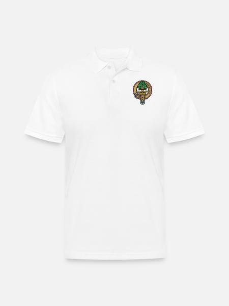 Clan Hamilton Crest - Men's Pique Polo Shirt - white