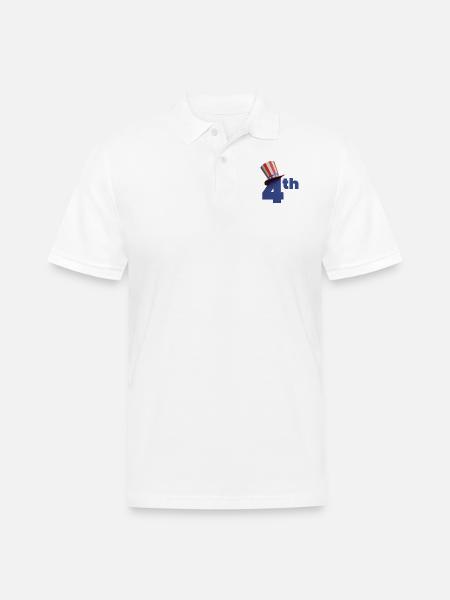 4th of july - Men's Pique Polo Shirt - white