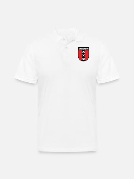 Amsterdam - Men's Pique Polo Shirt - white