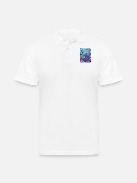 fantastical dream - Men's Pique Polo Shirt - white