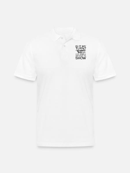 Model Airplane Flying - Men's Pique Polo Shirt - white