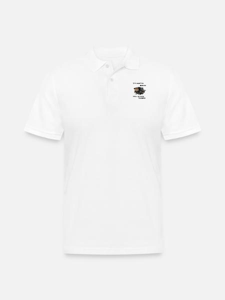 Ode to Rolls Royce Merlin Engine - Men's Pique Polo Shirt - white