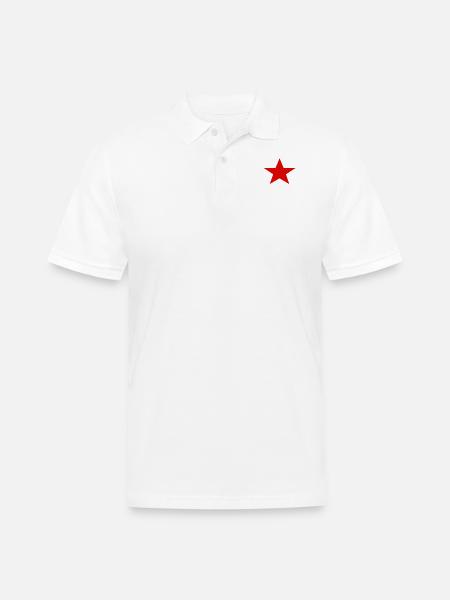 Red Star Army - Men's Pique Polo Shirt - white