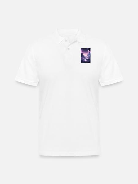 Landscape mutated - Men's Pique Polo Shirt - white