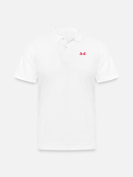 Love birds - Men's Pique Polo Shirt - white