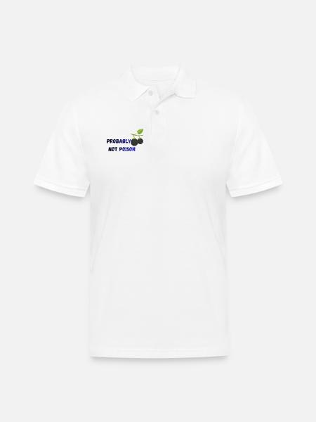 Probably Not Poison -Black Nightshade - Men's Pique Polo Shirt - white