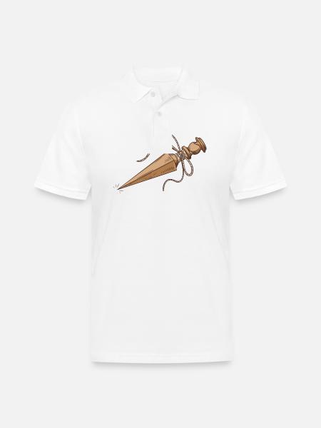dagger stake - Men's Pique Polo Shirt - white