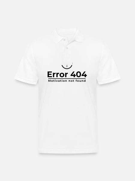 Error code 404 - Men's Pique Polo Shirt - white