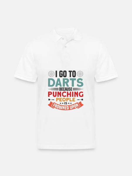 Darts Dart Player - Men's Pique Polo Shirt - white