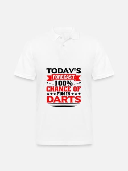 Darts Dart Player - Men's Pique Polo Shirt - white