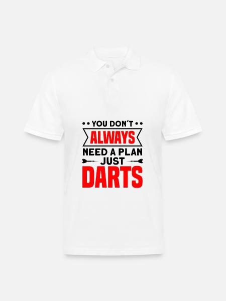 Darts Dart Player - Men's Pique Polo Shirt - white