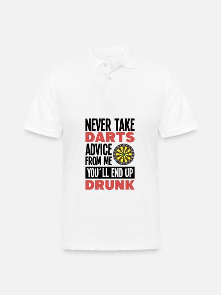 Darts Dart Player - Men's Pique Polo Shirt - white