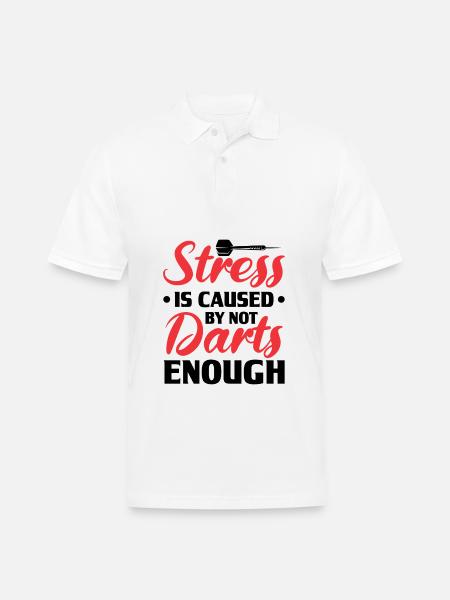Darts Dart Player - Men's Pique Polo Shirt - white