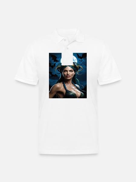 Snake City Woman t-shirt - Men's Pique Polo Shirt - white
