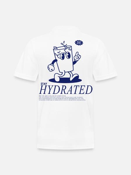 Stay Hydrated - Drink Your Water - Men's Pique Polo Shirt - white