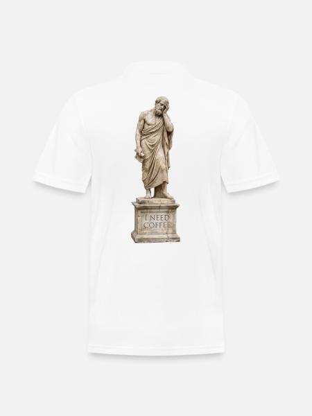 Ancient Sage Coffee Crave - Men's Pique Polo Shirt - white