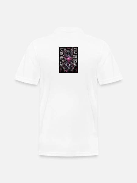 Heaven Bleed Neon Angel Wings - Men's Pique Polo Shirt - white