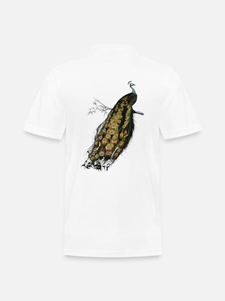 Beautiful Peacock - Men's Pique Polo Shirt - white