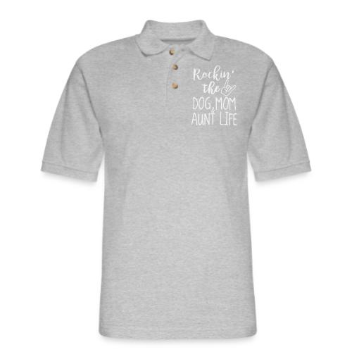Rocking the Dog Mom and - Men's Pique Polo Shirt