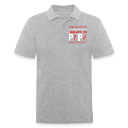 Pride of a Badminton Papa - Men's Pique Polo Shirt