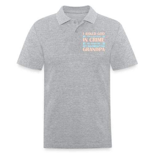 Send Me My Badminton Grandpa - Men's Pique Polo Shirt