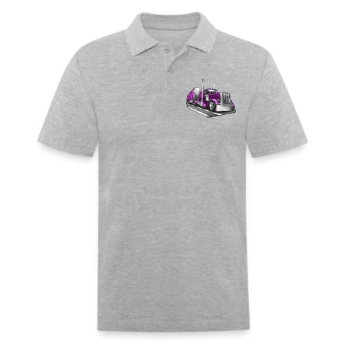 Tracktor Trailer Semi Truck Big Rig - Men's Pique Polo Shirt