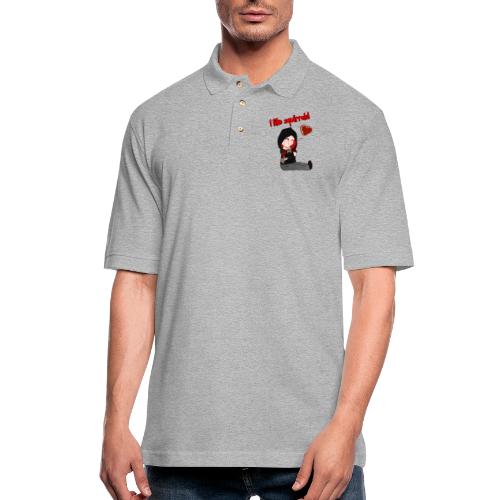 I like Squirrels (With Text) - Men's Pique Polo Shirt