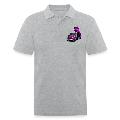 Dump Truck Purple - Men's Pique Polo Shirt