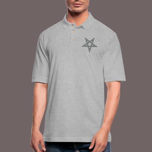 Pentagram Pentacle 2-tone vector - Men's Pique Polo Shirt