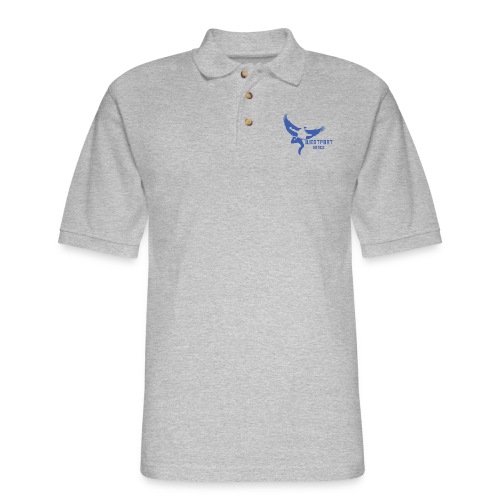 BLUE LOGO - Men's Pique Polo Shirt