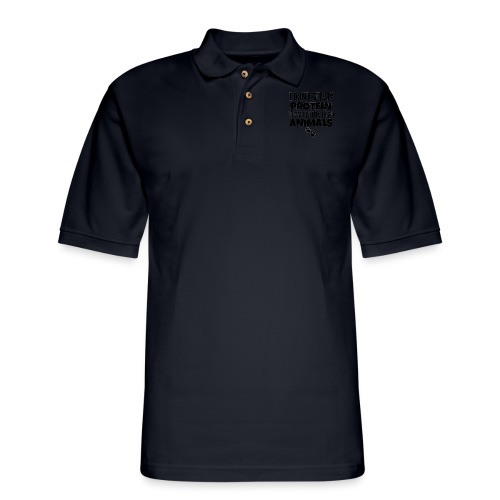 I Don't Get My Protein From Eating Dead Animals - Men's Pique Polo Shirt